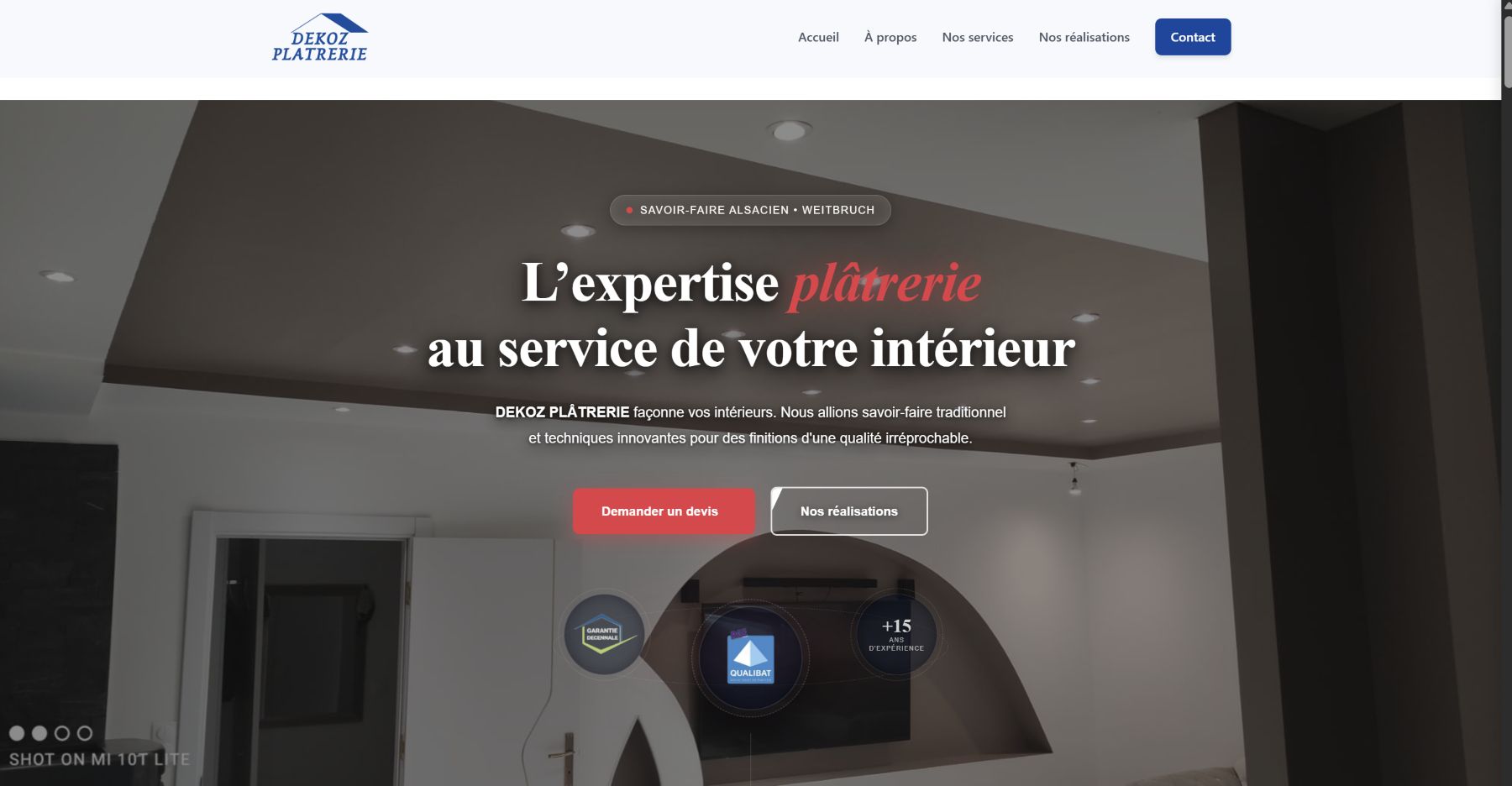 Réalisation Dekoz plâtrerie