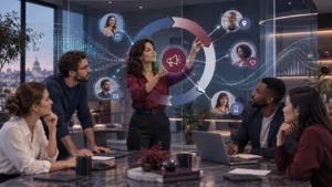 Équipe marketing adaptant un message à plusieurs parcours clients personnalisés